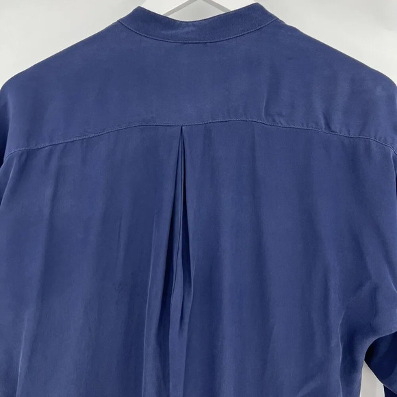 Koch 100% Silk Mini Tunic Shirt Dress Navy Blue 3/4 Length Sleeves Size Small - Picture 5 of 8